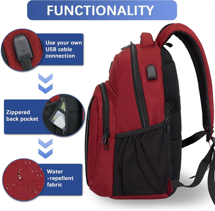 LARIPOP Mochila de viaje para laptop, mochila para laptop de negoci...