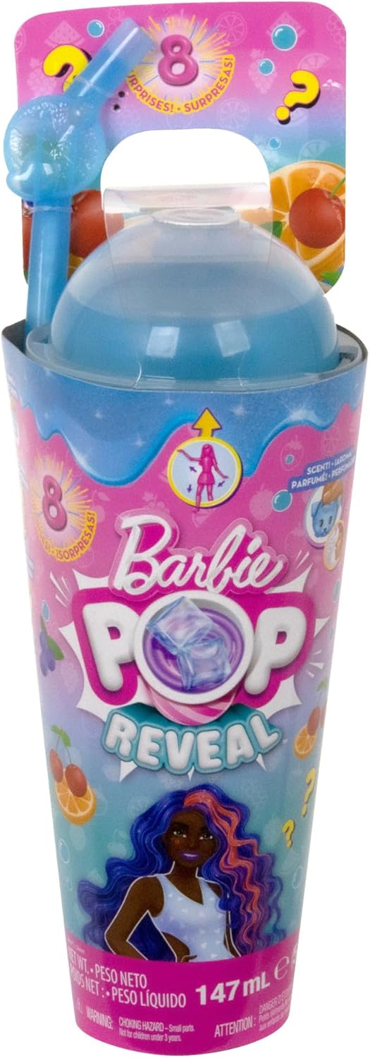 Barbie Muñeca Pop Reveal y accesorios, aroma a ponche de fruta con...