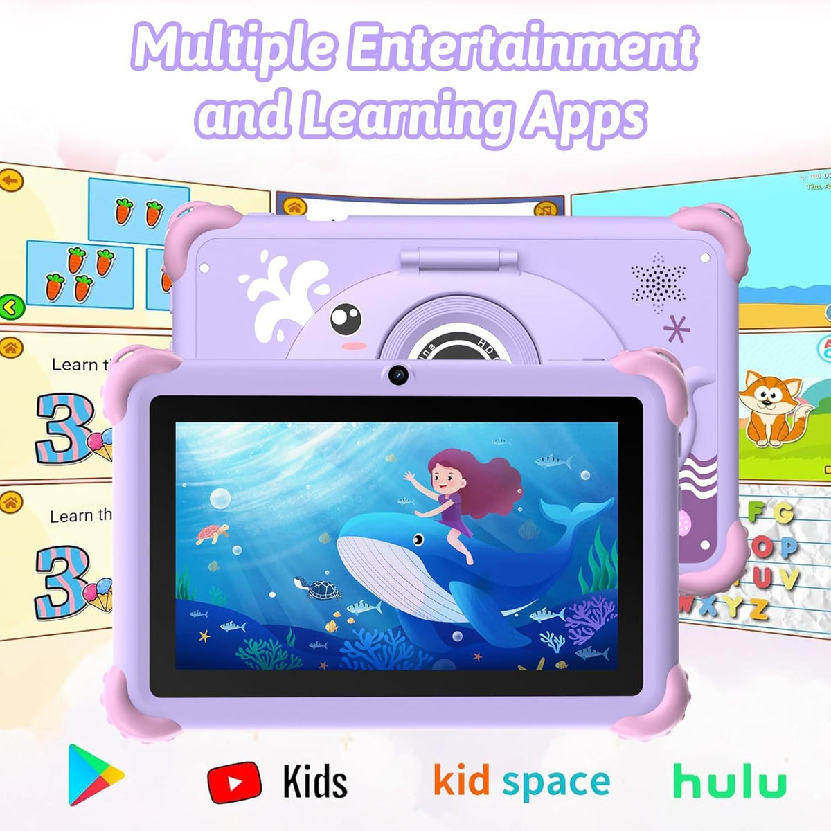 Tablet infantil de 7 pulgadas para niños pequeños, Android 12, 4 GB...