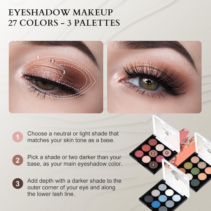 Color Nymph Kits de maquillaje profesional para niñas, kit de maqui...