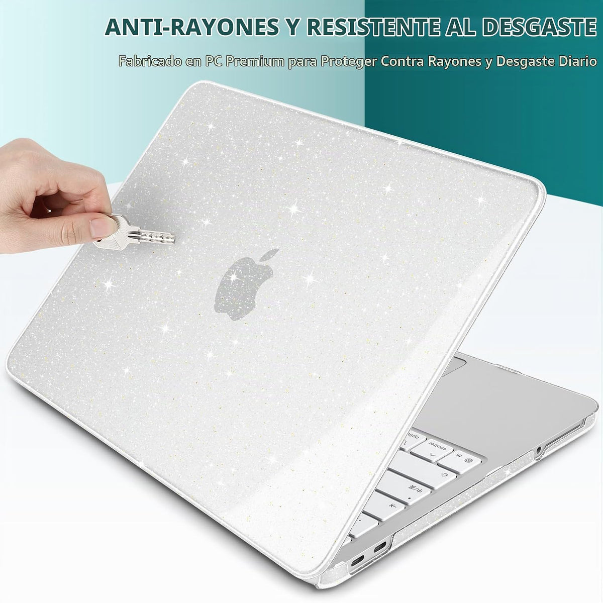 MEEgoodo Funda con purpurina para MacBook Neo de 13 pulgadas versió...