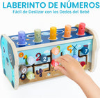Juguetes Montessori de madera para martillar para niños de 1