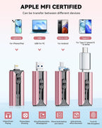 Unidad Flash Certificada MFi de 512GB para iPhone, Memoria USB Stic...