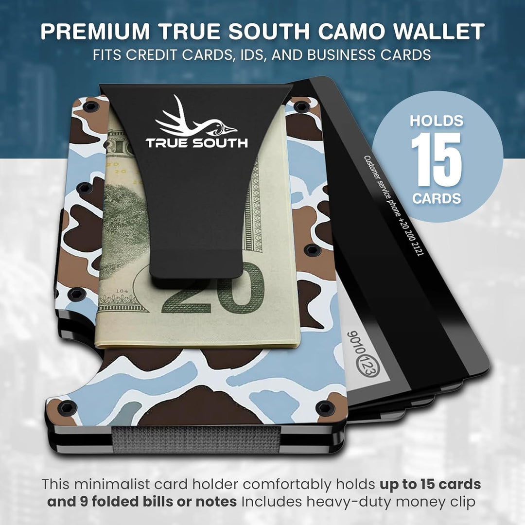 Cartera delgada de metal con bloqueo RFID con clip para dinero, tar...