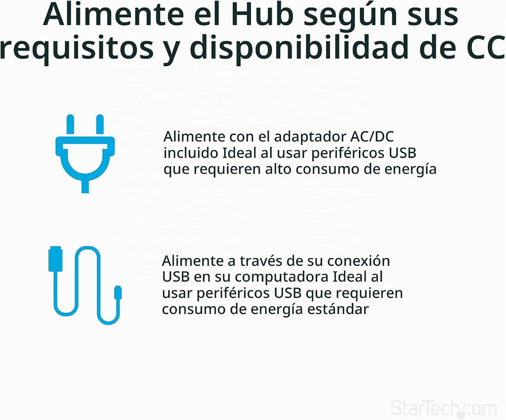 StarTech.com, ST7300USB3B, hub USB 3.0 de 7 puertos, alimentado