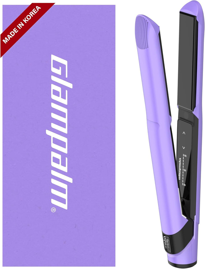 GLAMPALM Plancha de pelo 1" de cerámica plana infundida con Vit...