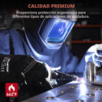 Guantes de soldadura TIG ARCCAPTAIN: cuero de grano de cabra premium, destreza, comodidad, guantes TIG duraderos para protección laboral