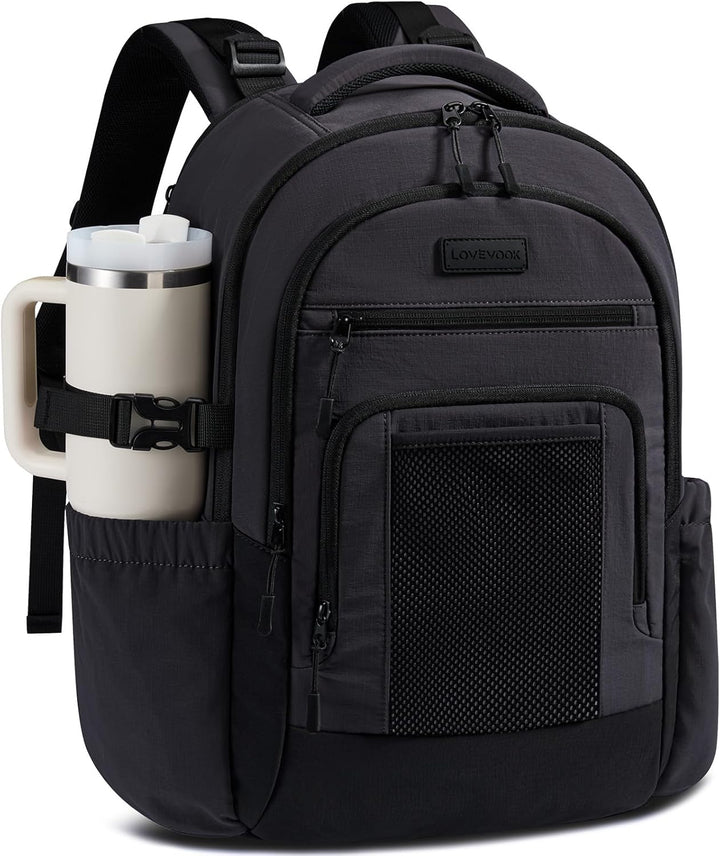LOVEVOOK Mochila para laptop para mujer con portavasos grande, bols...