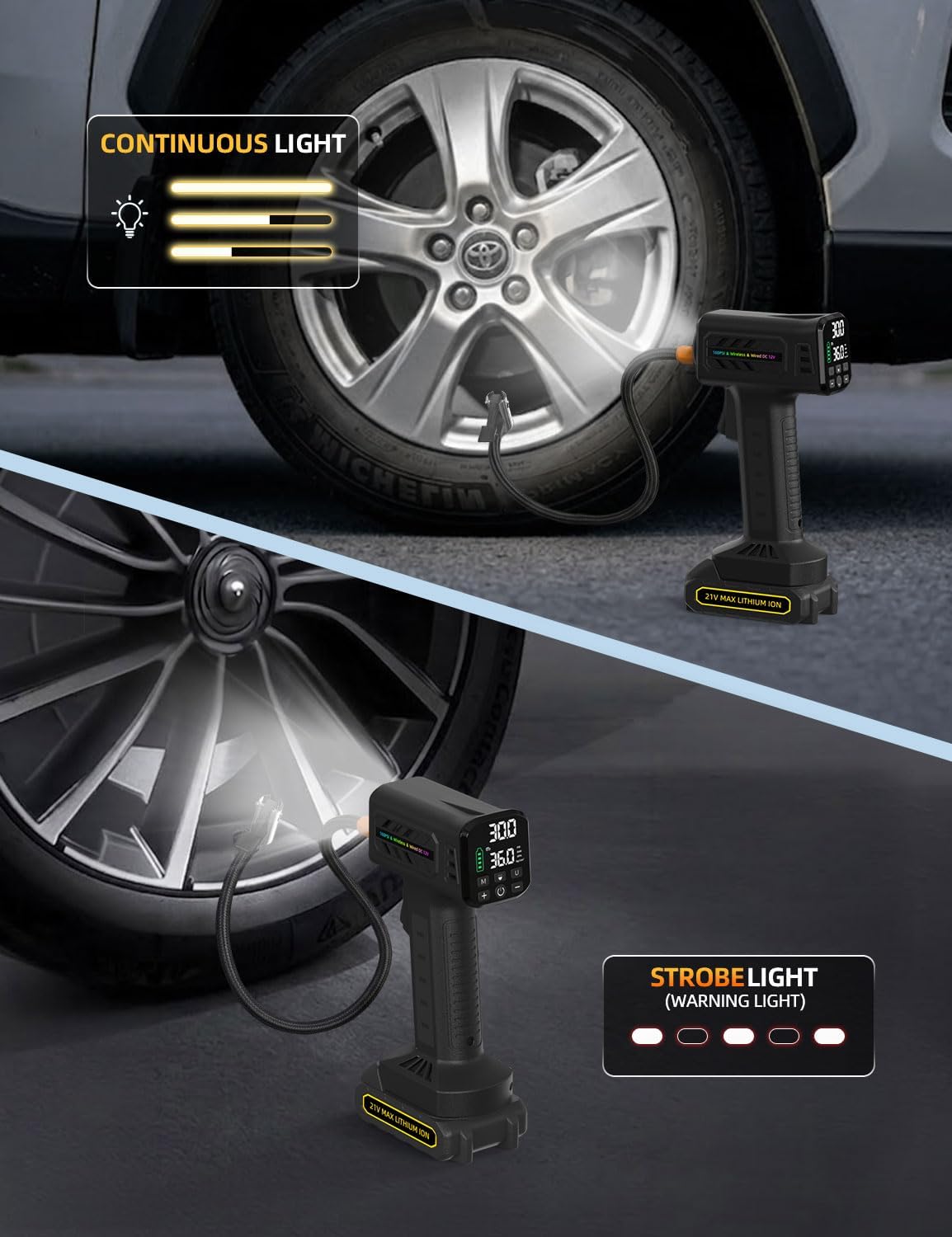 Inflador de neumáticos Compresor de aire portátil para automóviles