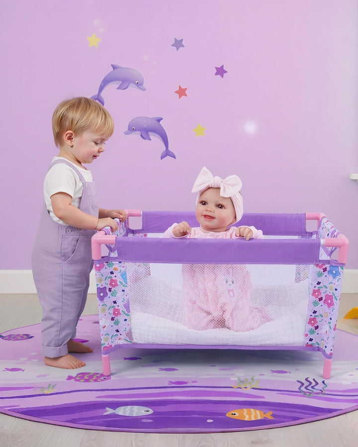 BABESIDE Juego de Cuna para Muñecas de Bebé para Muñecas de 18 Pulg...