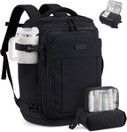 LOVEVOOK Mochila de viaje para mujer y hombre, Negro, Mochilas de viaje
