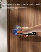 TMEZON Cerradura inteligente para puerta, huella digital, cerradura...