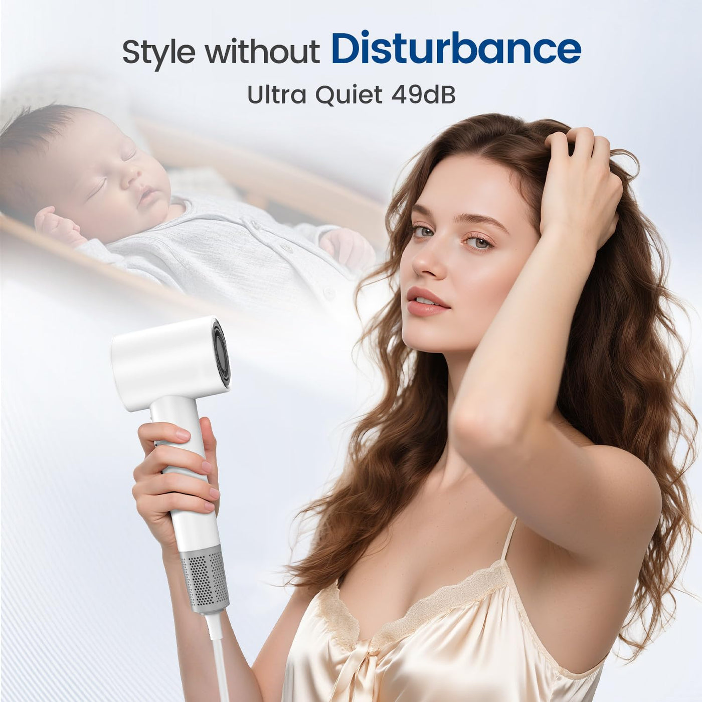 Hair Dryer with 110000 RPM High Speed 1400w Motor for 1-5min Fast D...