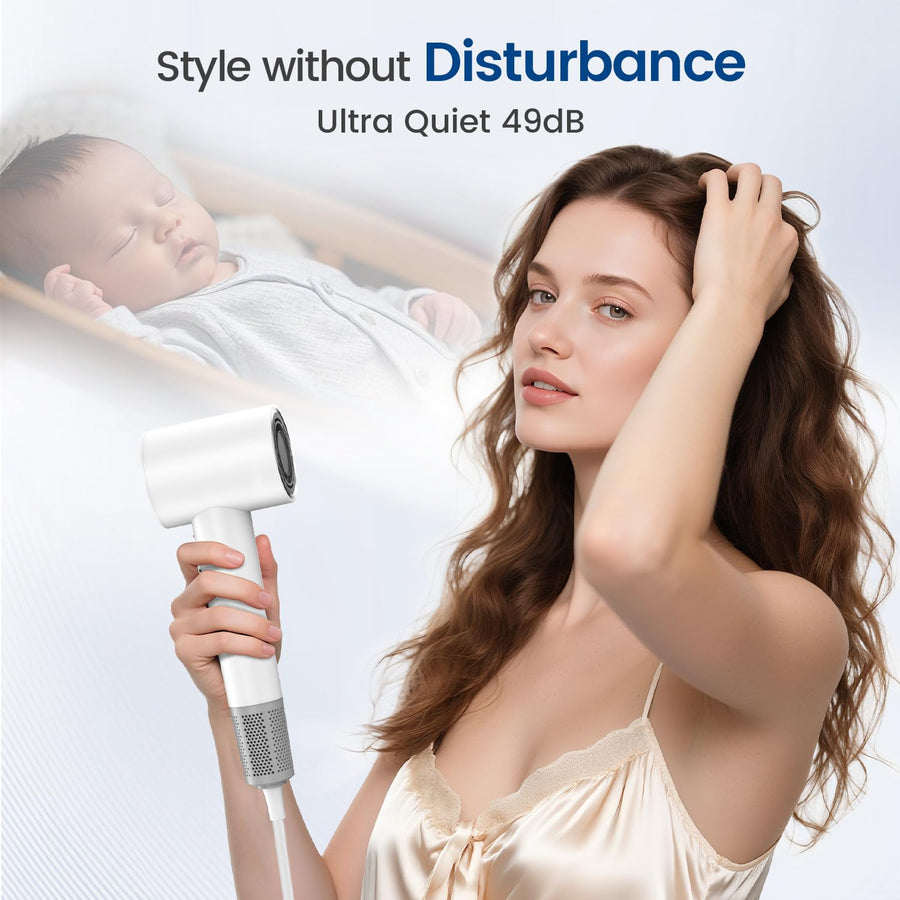 Hair Dryer with 110000 RPM High Speed 1400w Motor for 1-5min Fast D...