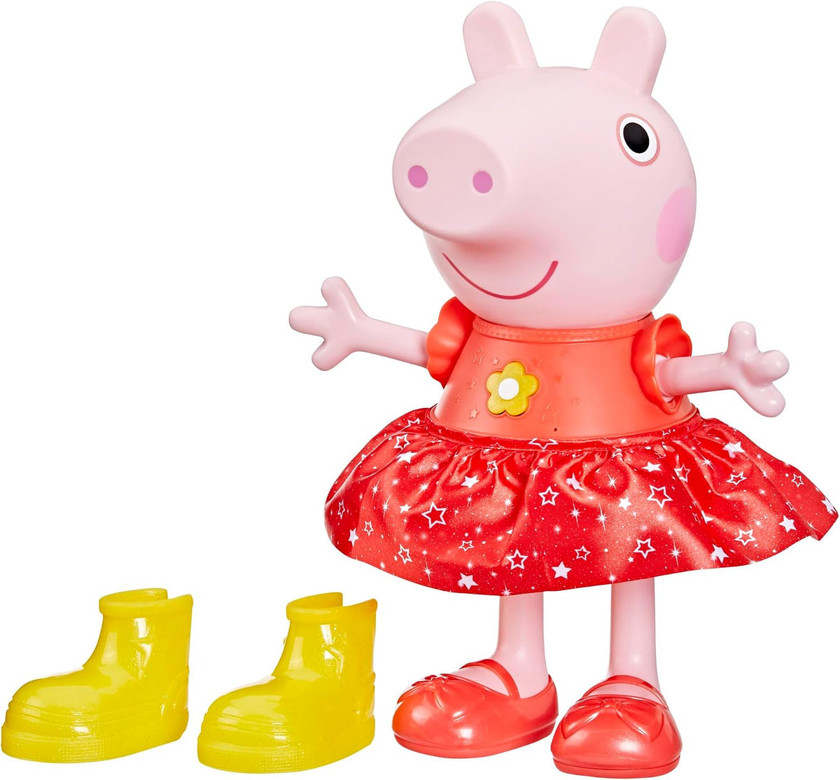 Peppa Pig Muérdago de Peppa Pig - Muñeca interactiva electrónica que canta y baila para fiesta en los charcos fangosos, juguetes preescolares interactivos para niñas y niños, a partir de 3 años