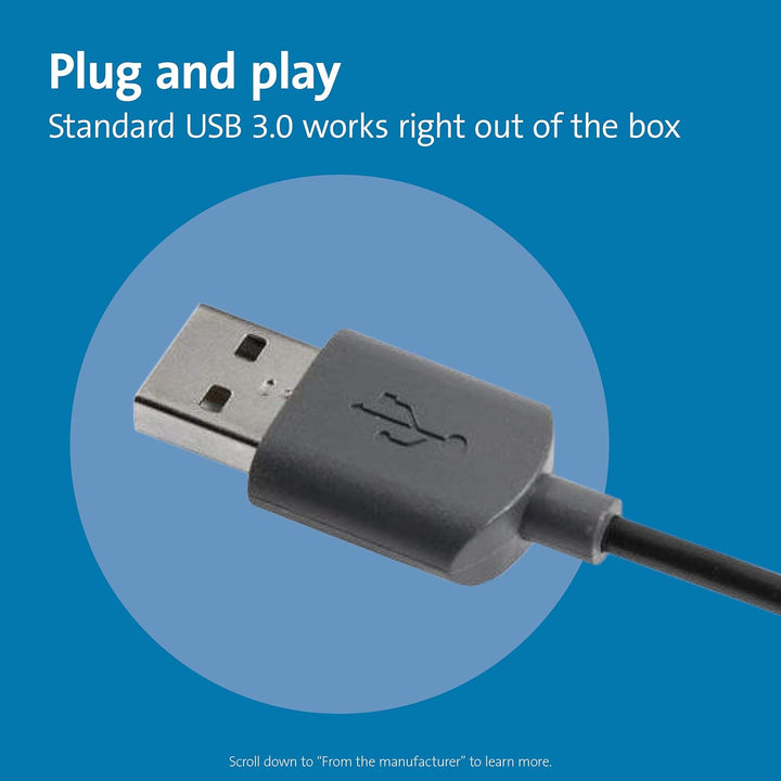 Kensington Juego de escritorio USB con cable y mouse en caja (K7243...