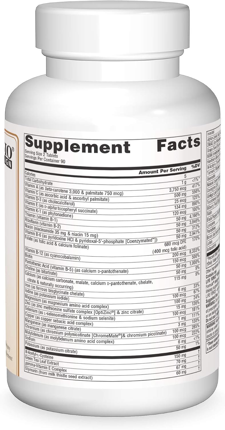 Source Naturals Life Force Multiple, Activador de Energía* - 180 Ta...