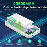 Cargador Portátil PowerBank 40,800mAh con 2 Cables Integrados, Carg...