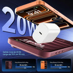 Cargador rápido para iPhone 18 17 16 Pro Max, cargador USB C de 20 W para