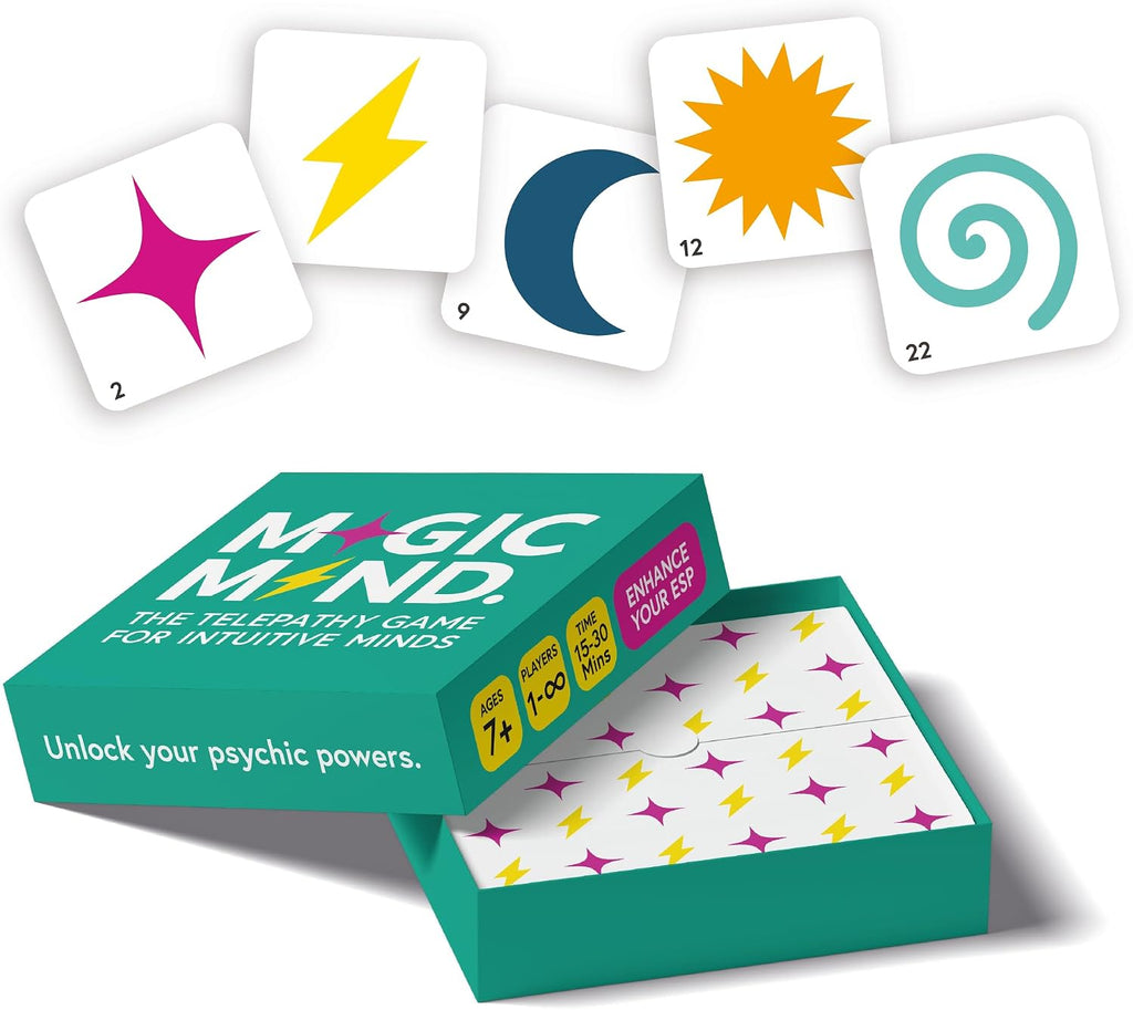 Juego de cartas de entrenamiento de telepatía Magic Mind ESP, juegos