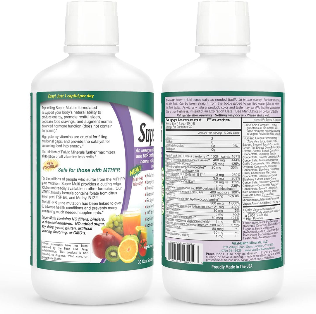 Vital Earth Minerals Super Multi con bomba \u2013 Multivitamínico l...
