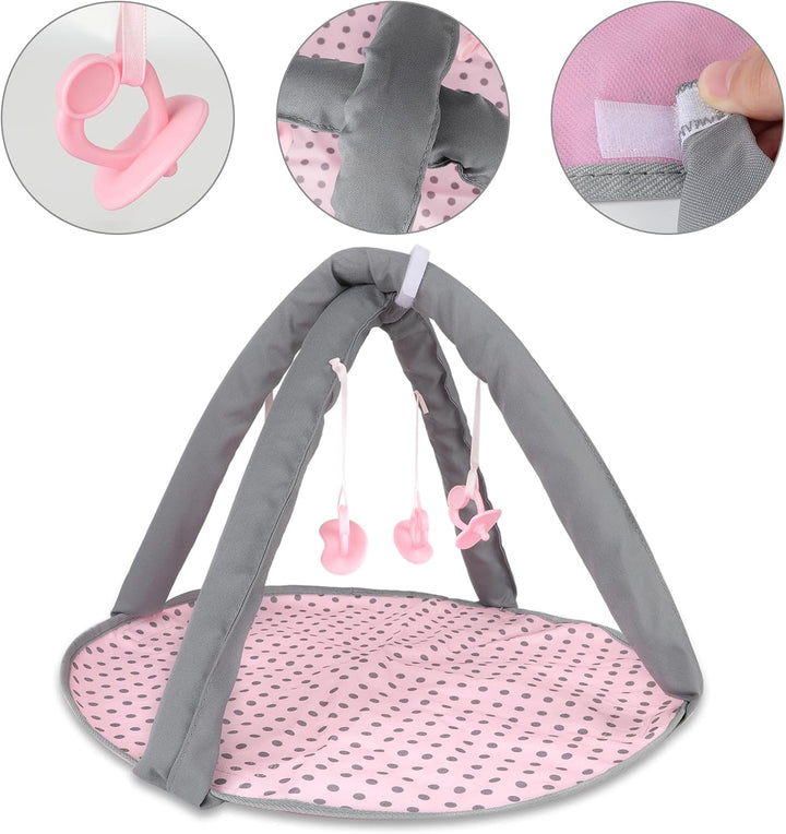 deAO Muñeca de bebé, cochecito de cuna, cama de guardería, juego de...