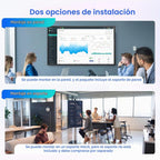 JAV Pizarra inteligente de 43 pulgadas, pizarra blanca interactiva con pantalla táctil giratoria, certificado EDLA, Android 14, espejo inalámbrico para enseñanza en aula, transmisión en vivo, oficina