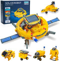 Kit de construcción de robot solar 6 en 1 para niños de 8 a 13 años, juguetes robóticos educativos para niños, kits de ciencia, juguetes STEM, regalos de cumpleaños para niños y niñas de 8, 9, 10, 11, 12 años (amarillo)