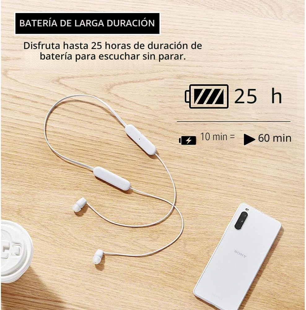 Sony WI-C100 Auriculares inalámbricos intrauditivos Bluetooth con m...