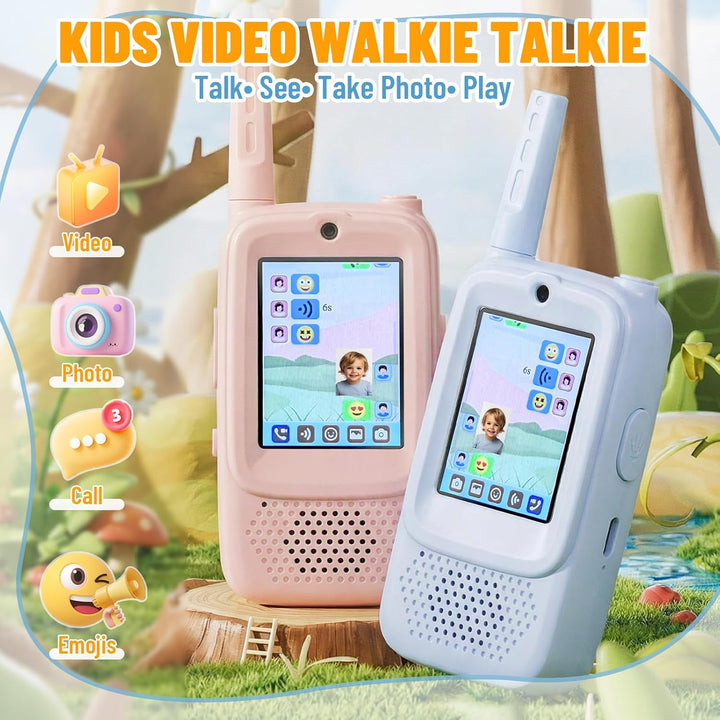 Walkie Talkies de video para niños paquete de 2