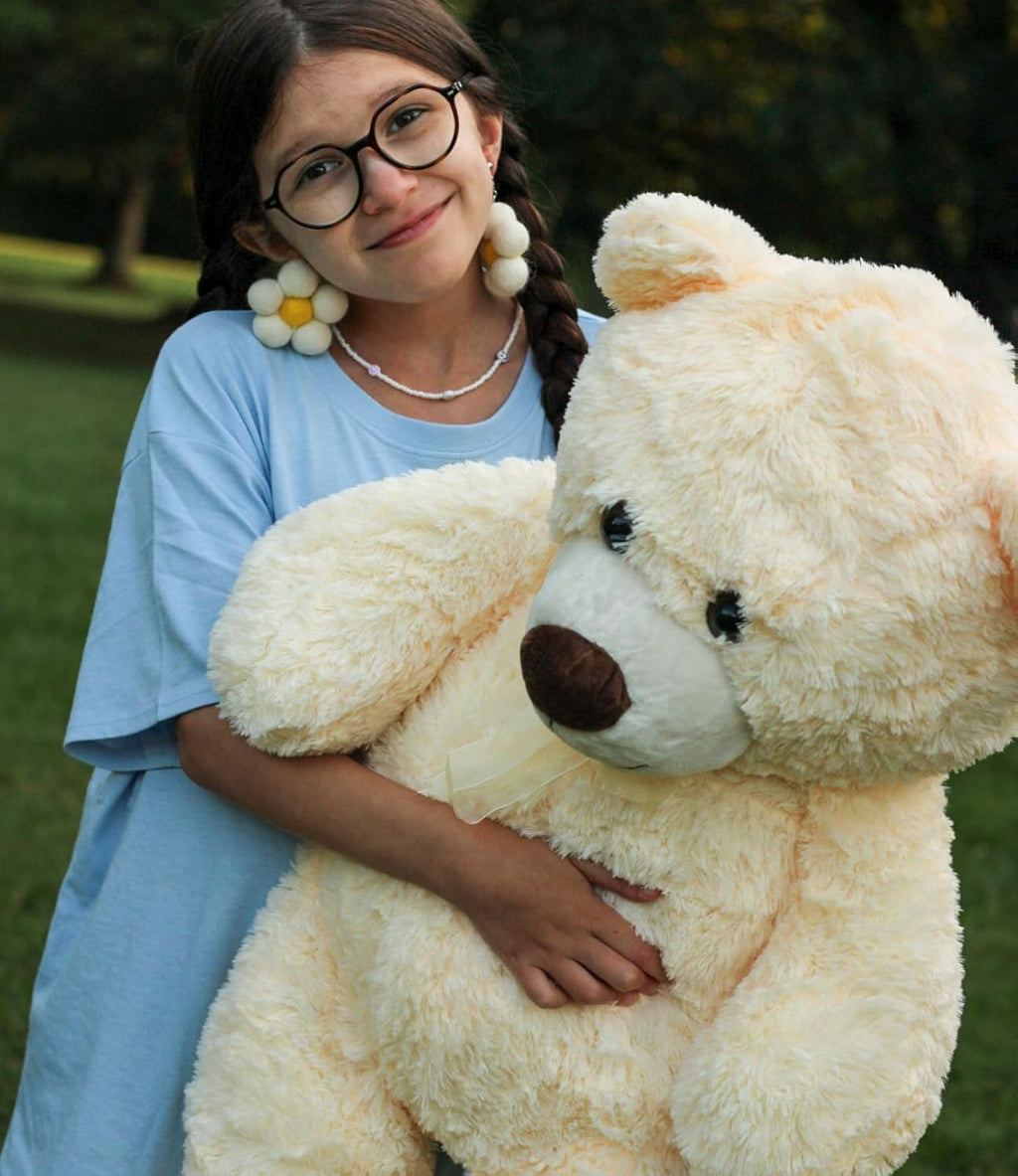 MorisMos Oso de Peluche Gigante Animal de Peluche 3 pies, 36 pulgadas, Oso de Peluche Grande para Decoración de Baby Shower, Animal de Peluche Grande y Suave Juguete de Peluche para Cumpleaños de