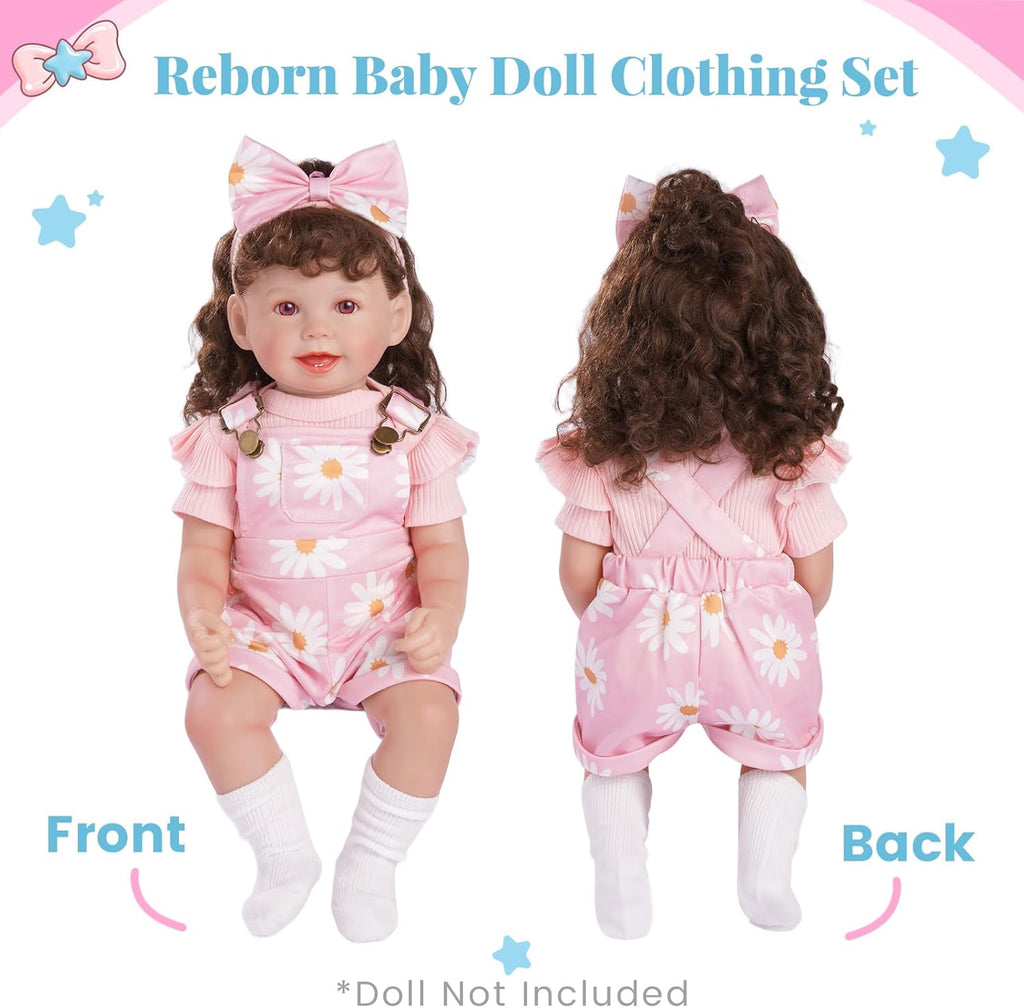 BABESIDE 4 piezas de ropa de muñeca Reborn para muñecas