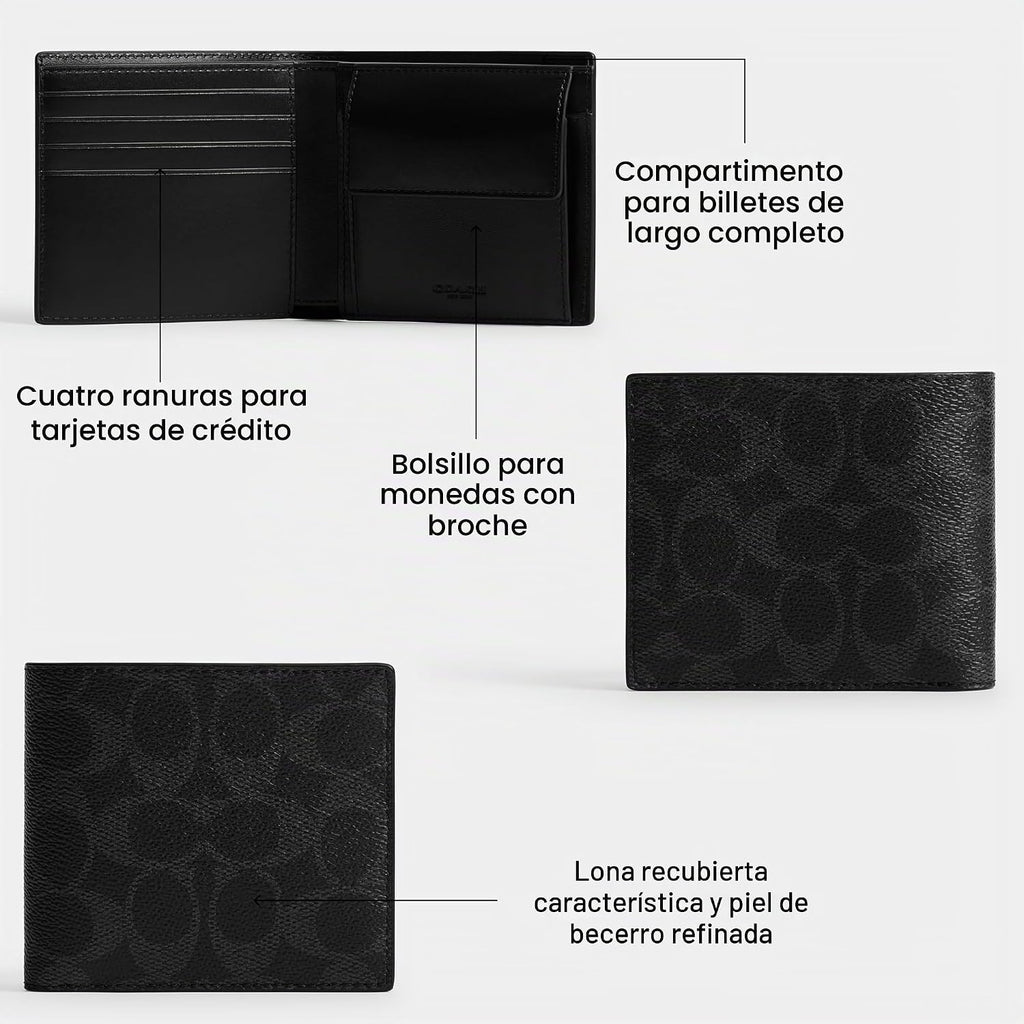 Cartera de Monedas para Hombre Coach