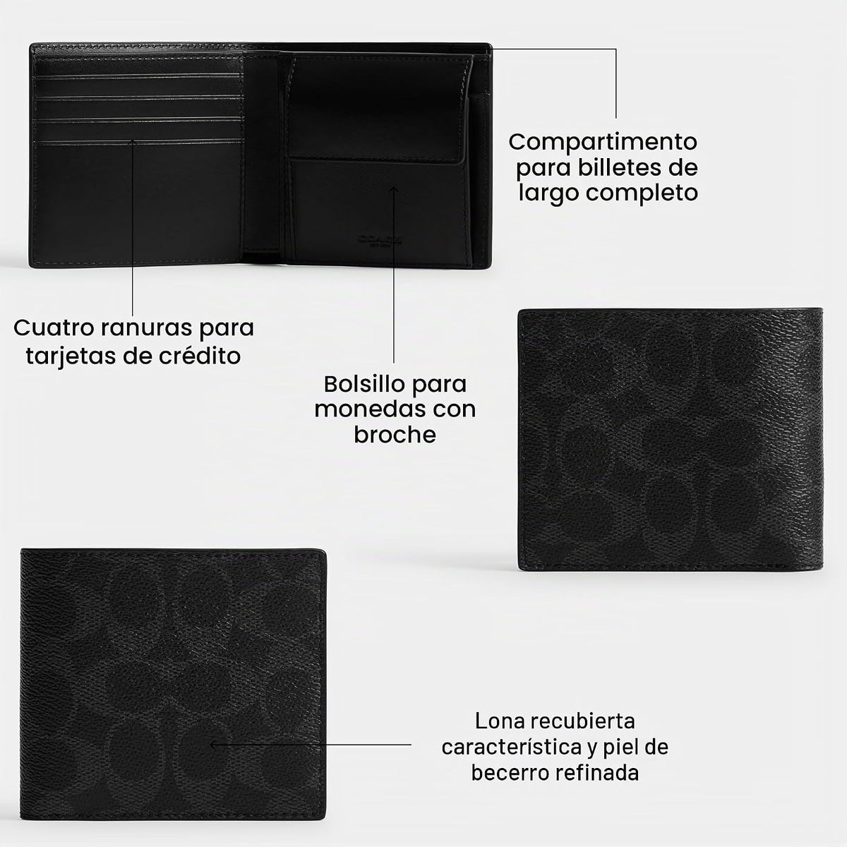 Cartera de Monedas para Hombre Coach