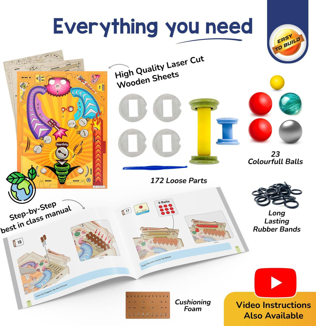 Smartivity - Máquina de pinball de juguete para niños de 8