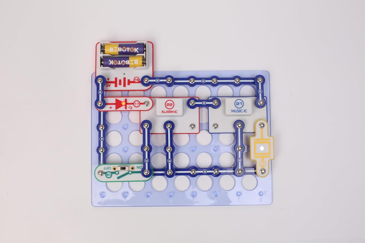 STEM Kit de circuito electrónico para niños, más de 201 proyectos, kit de fabricante de circuitos de física, juguete educativo de experimento científico para niños y niñas a partir de 8 años (color