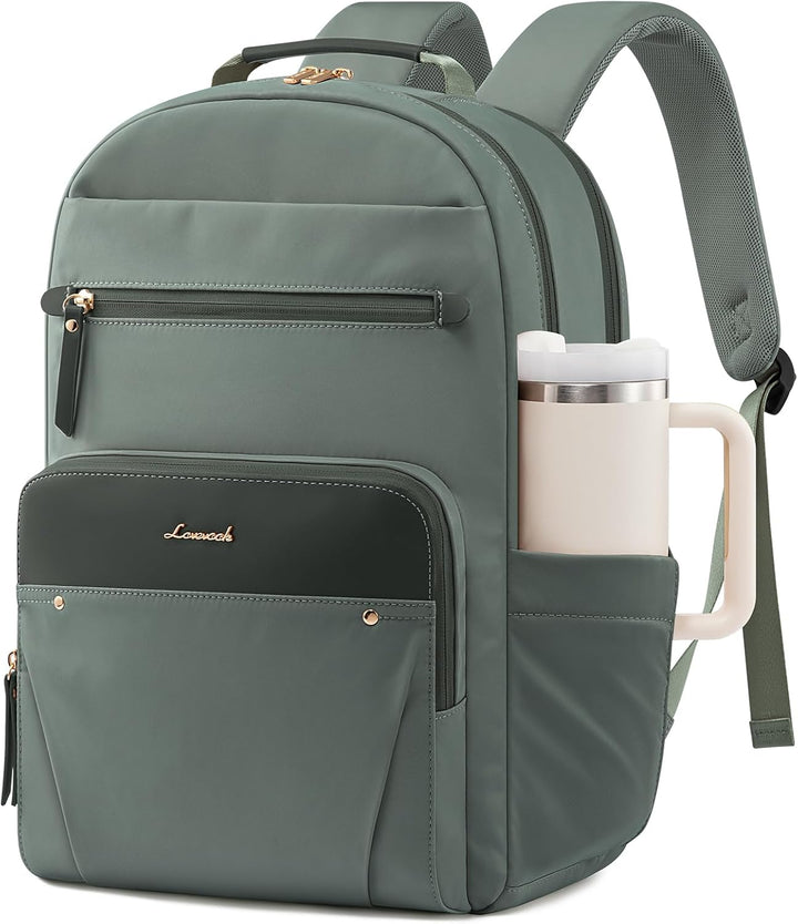 LOVEVOOK Mochila para laptop para mujer con 2 bolsillos extragrande...