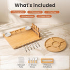 SMIRLY Juego de tablas de embutidos, tabla grande para quesos con