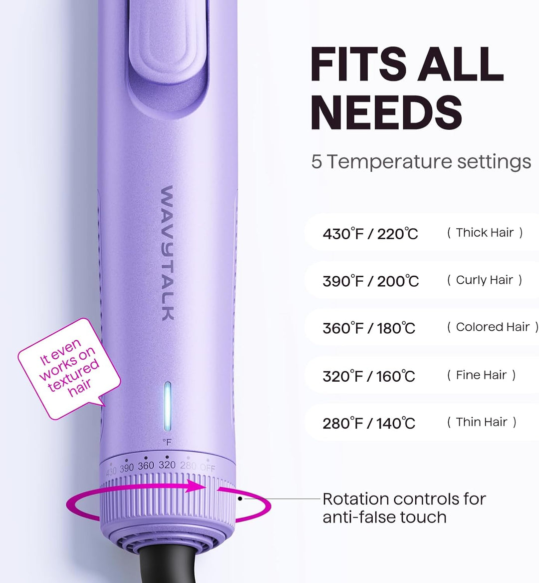 Wavytalk Airflow Styler - Plancha rizadora de cabello, rizo fresco,...