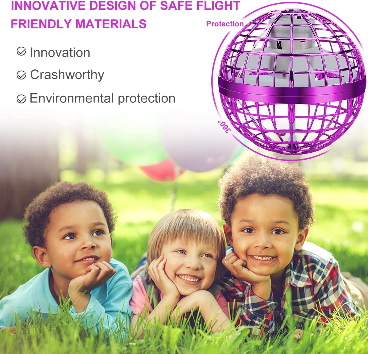 Juguete de bola de orbe volador 2026, bola flotante, juguetes geniales regalos para niños de 6, 7, 8, 9, 10, 11, 12 años, niños, niñas, adolescentes, mini dron de mano, globo cósmico