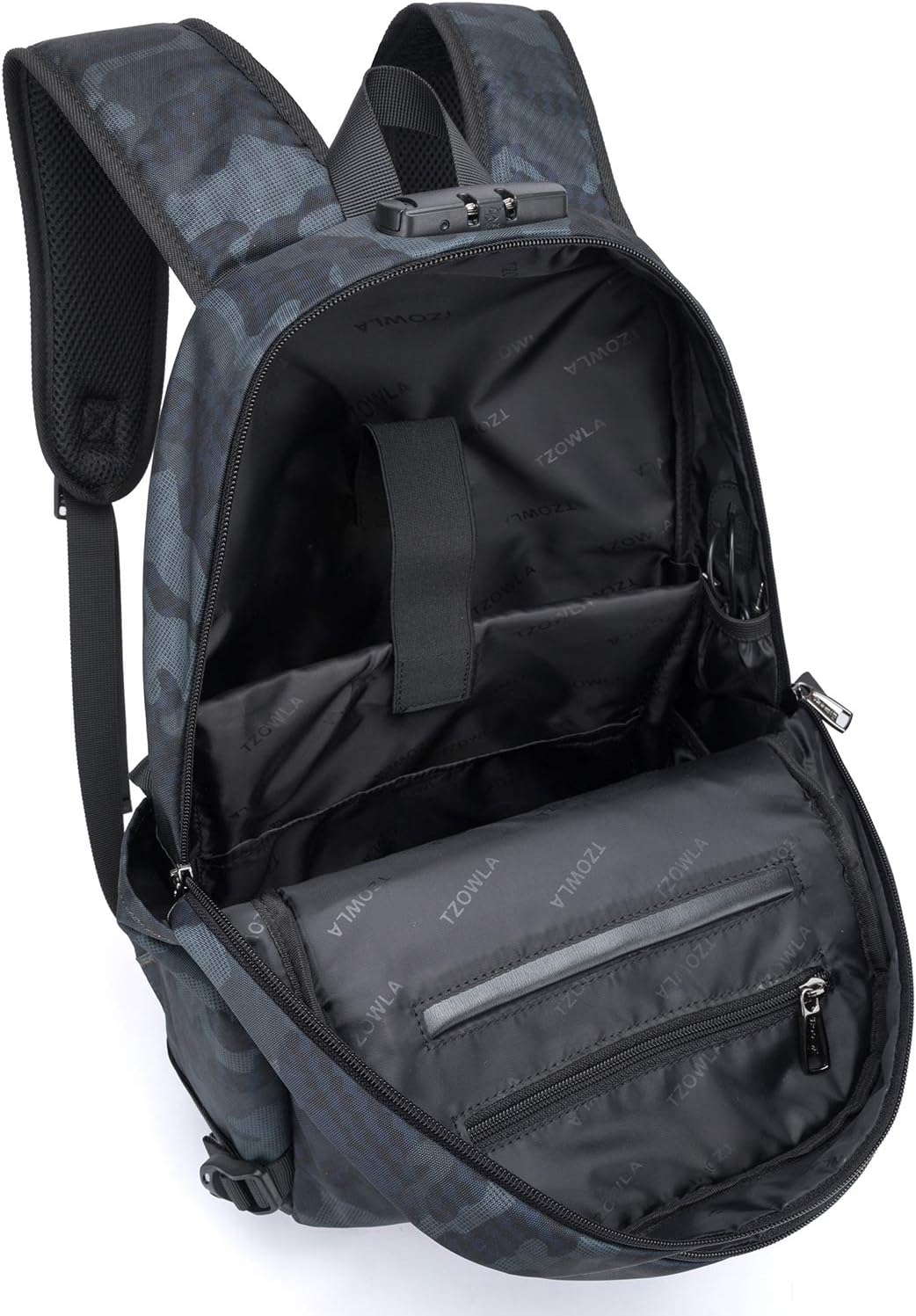 Tzowla, mochila para computadora portátil de negocios resistente al...