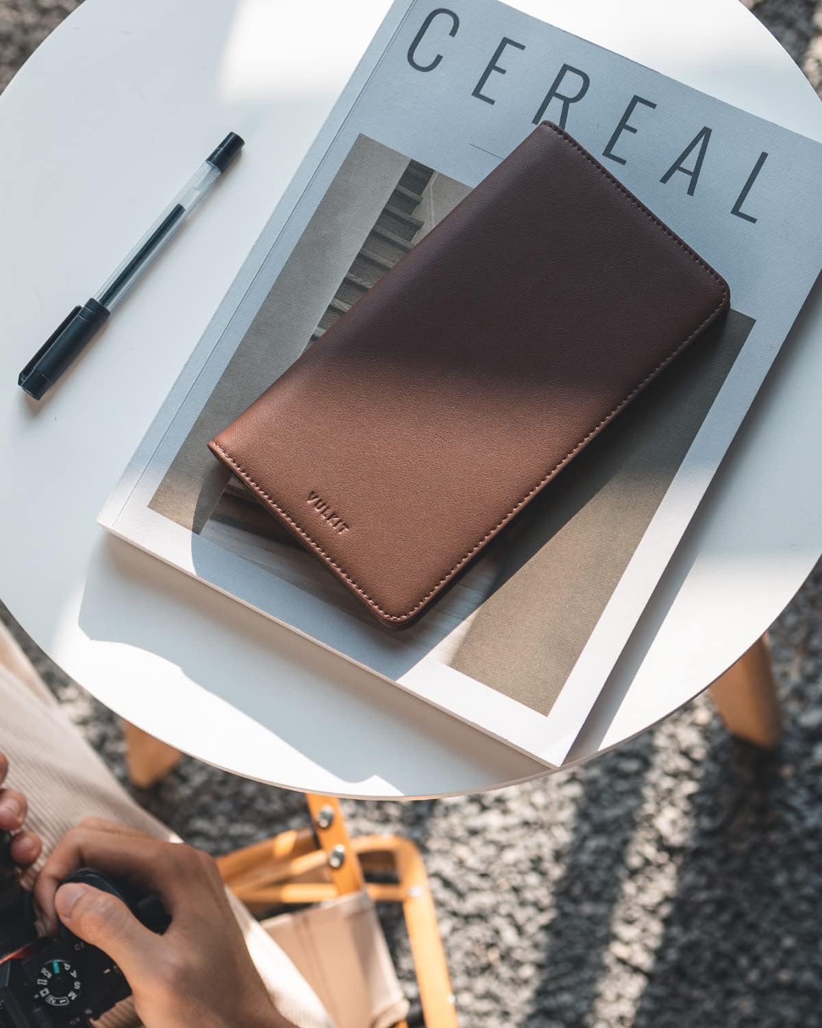 VULKIT Billetera para pasaporte, con bloqueo RFID, cartera de viaje para hombres y mujeres, Espresso, Talla única, Cartera de viaje