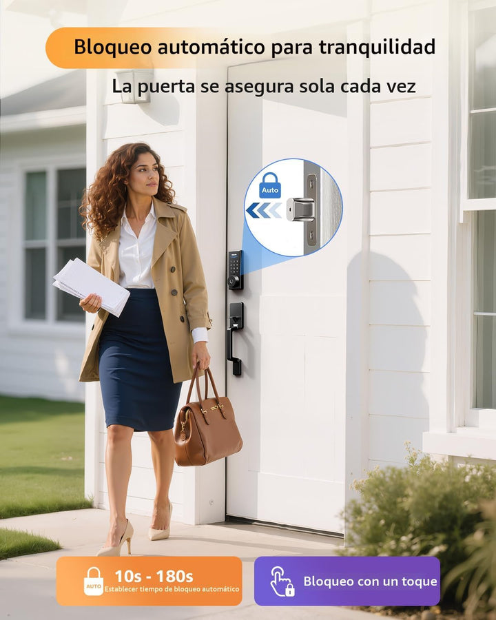 Philips Cerradura inteligente WiFi con pantalla táctil, juego de as...
