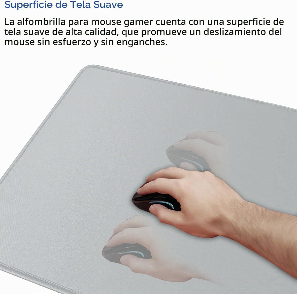 Alfombrilla de mouse grande extendida para juegos con bordes cosidos, 47.3