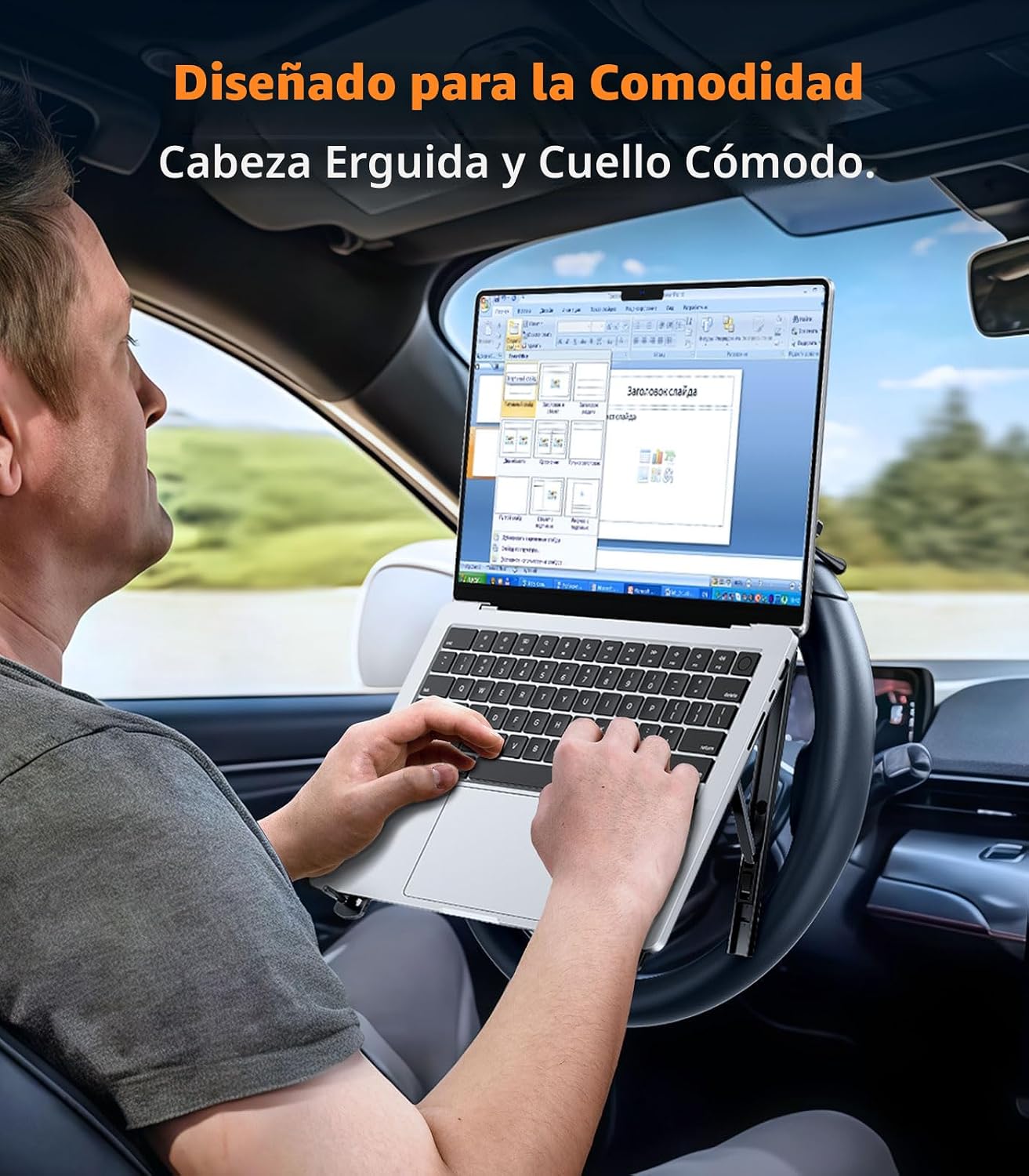 DICMKY Soporte de Montaje para Laptop de Coche Bandeja Portador del...