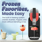 Iceman by Chefman Slush-Ease MAX - Máquina para granizar de 90 onzas, capacidad líquida de 64 onzas, máquina para preparar bebidas congeladas y máquina de granizado con 5 ajustes preestablecidos y pantalla LED, perfecta para margaritas congeladas