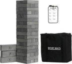 Outdoor Games - Torre grande de 54 bloques de madera, juego de apilamiento