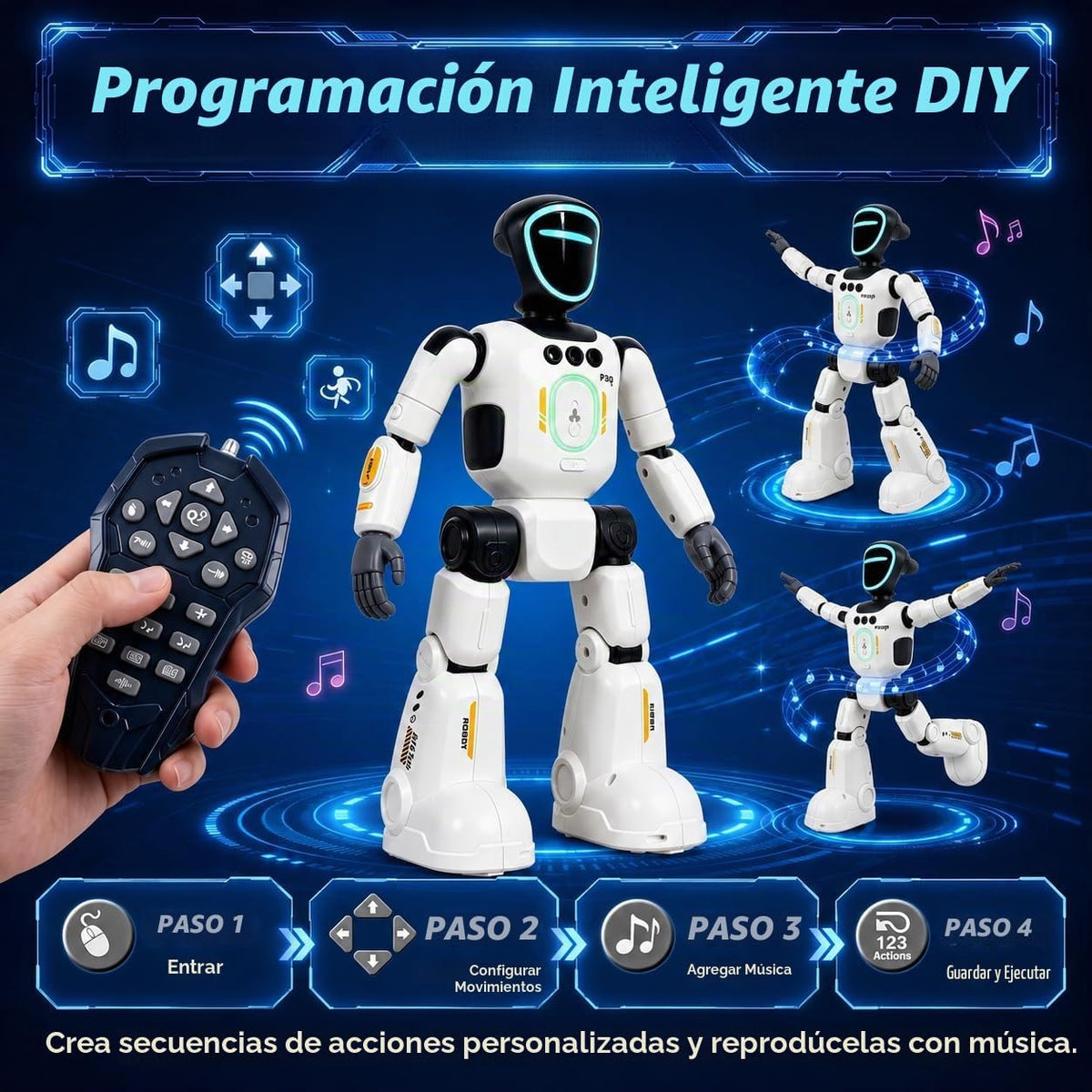 Robot de juguete AI para niños, robot interactivo programable