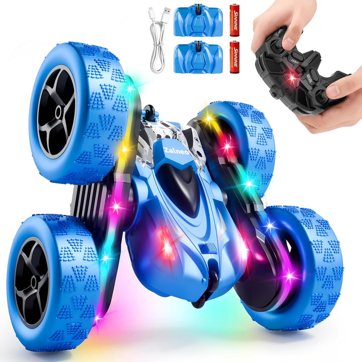 Zalneo Auto de Acrobacias con Control Remoto 4WD 360° Flip RC de Do...