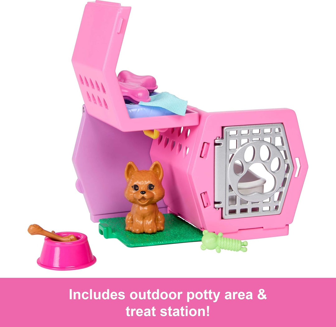 Barbie Chelsea - Juego de transporte para cachorros, muñeca pequeña...